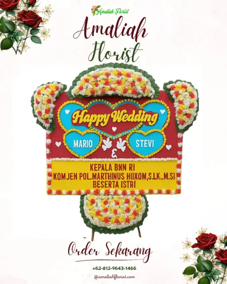 Papan Bunga Pernikahan Widuri